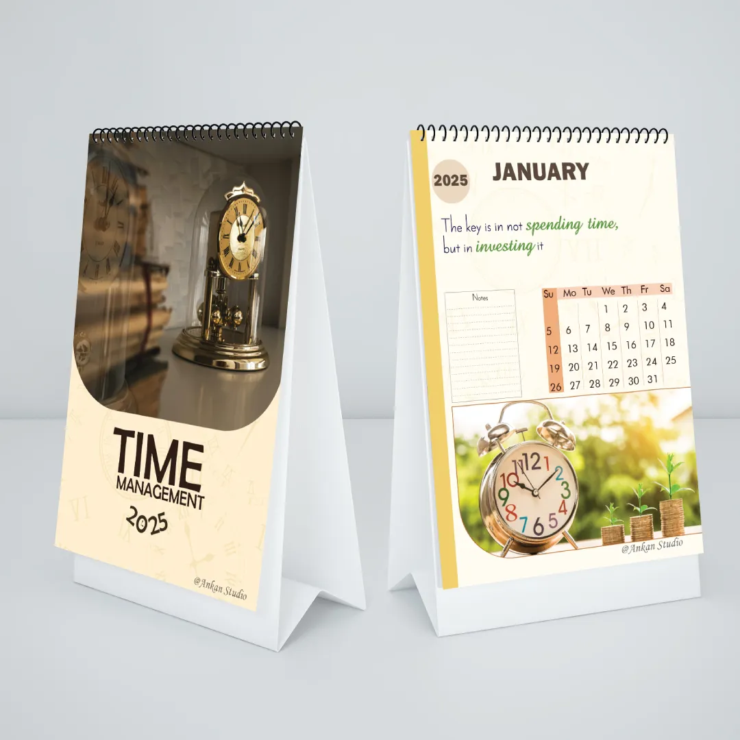 Motivational Calendar | Desktop Calendar 2025 | Time Management Theme