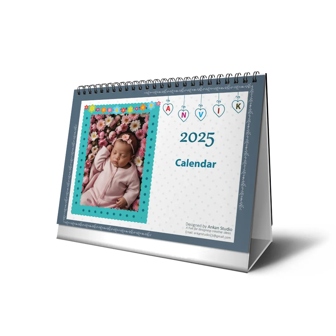 Personalized Calendar | Babies Calendar | Desktop Calendar 2025 | Babies Photos Theme