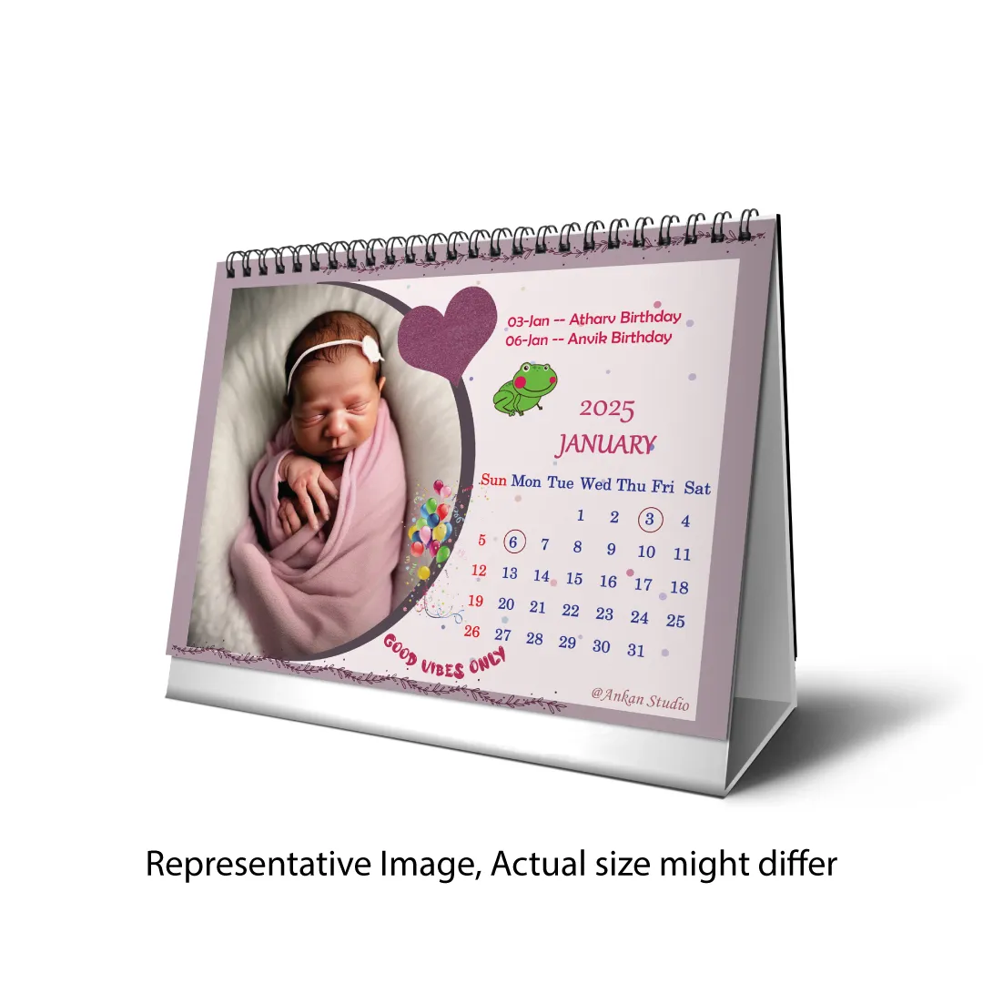 Personalized Calendar | Babies Calendar | Desktop Calendar 2025 | Babies Photos Theme - Image 2