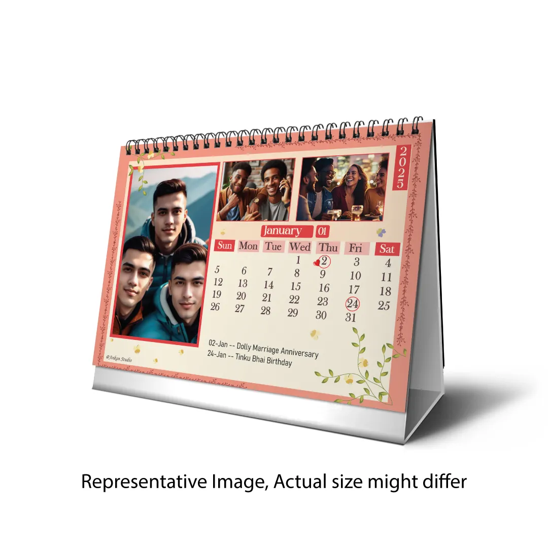 Personalized Calendar | Friends Calendar | Desktop Calendar 2025 | Friends Photos Theme - Image 2