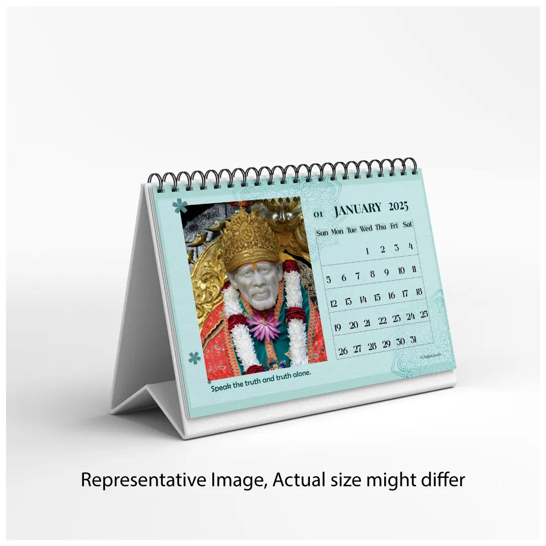 Spiritual Calendar | Desktop Calendar 2025 | Saibaba Theme - Image 2