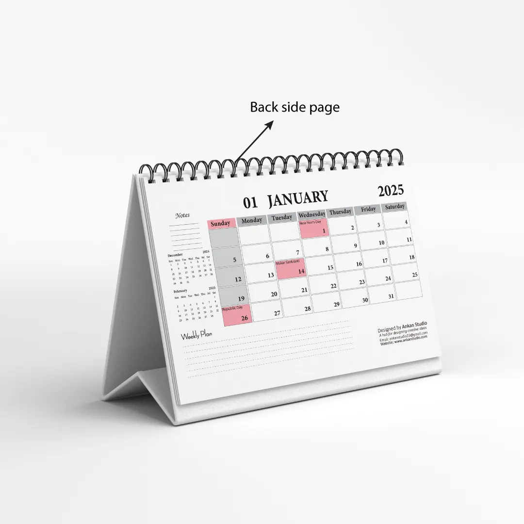 Motivational Calendar | Desktop Calendar 2025 | Discipline Theme - Image 3