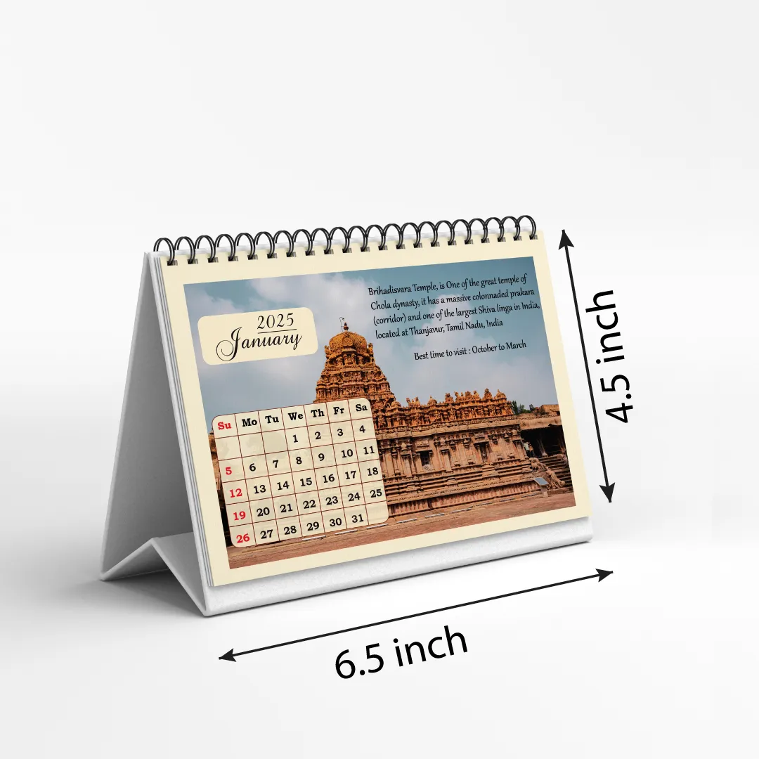 Temples of India Calendar | Desktop Calendar 2025 | Temples of India Theme - Image 6