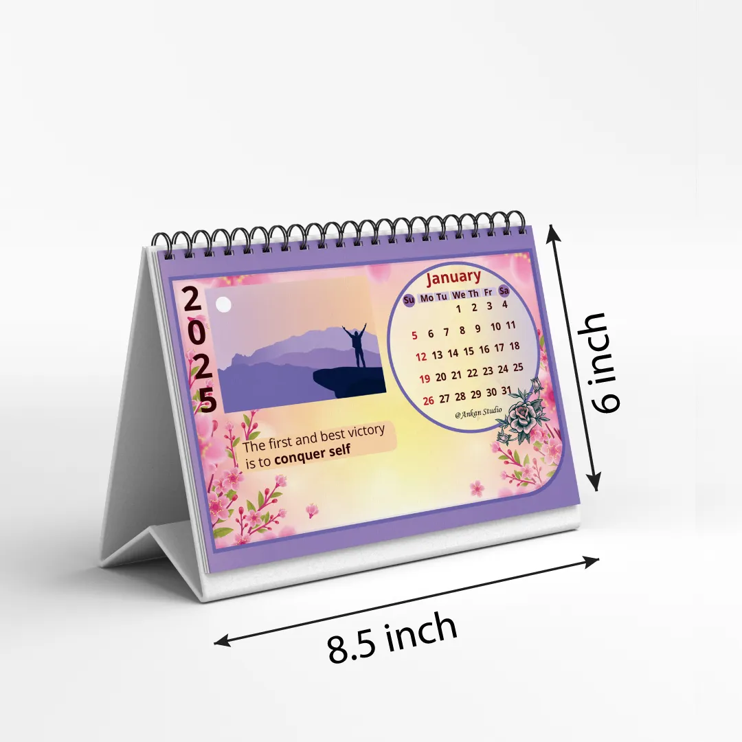 Motivational Calendar | Desktop Calendar 2025 | Discipline Theme - Image 5
